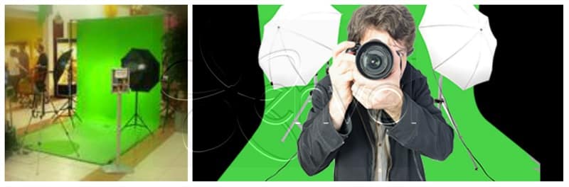 studio photo evnementiel fond vert