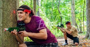 Team building laser game en plein air