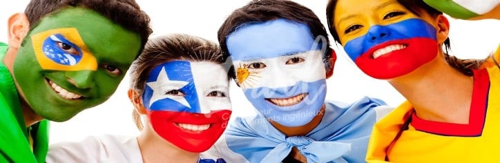 Des supporters avec un magnifique Maquillage Euro 2016