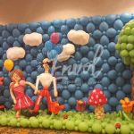 Mur de ballons en scène