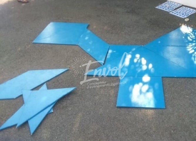 jeu en bois tangram géant