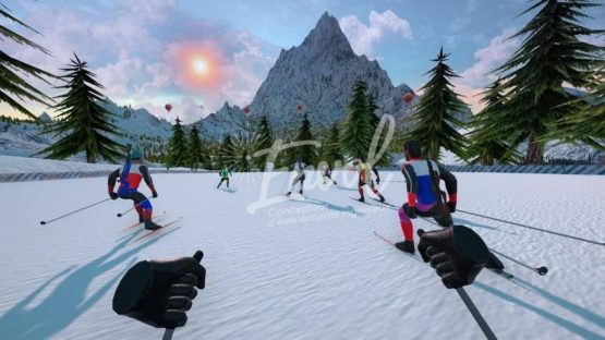 Simulateur de biathlon réalité virtuelle par Envol