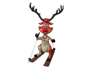 location-statue-renne-sur-des-skis-